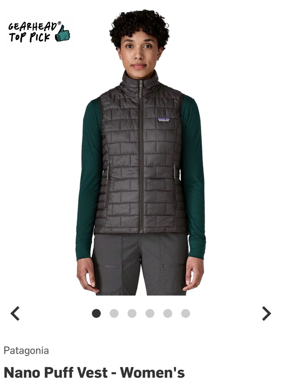 Patagonia Black Nano Puff Vest - Women's